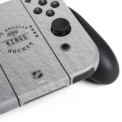 NHL Los Angeles Kings Black Text Nintendo Switch OLED (2021) Skin